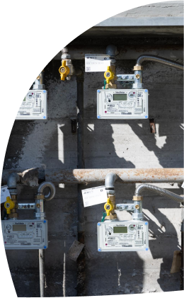 contatori del gas di un palazzo